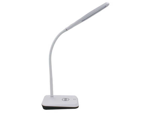 LAMPE BUREAU MESQUITE LED TACTILE H63CM 6.9W INSPIRE PLASTIQUE BLANC