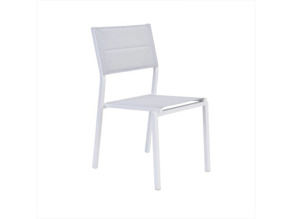 CHAISE DE JARDIN EN ALUMINIUM NATERIAL ORION BETA BLANC