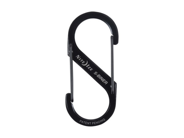 MOUSQUETON DOUBLE 5CM ACIER NOIR