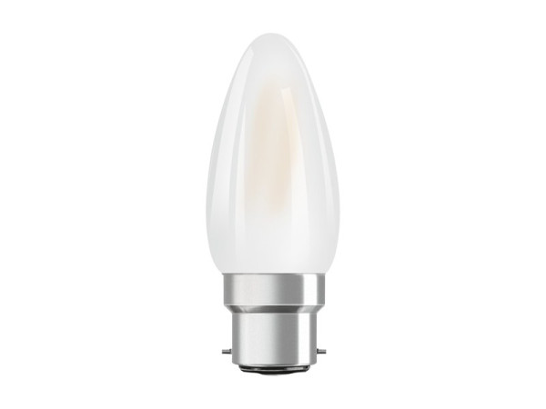 AMPOULE LED FLAMME B22 40W OPALINE  BLC CHD INTENSITE VARIABLE OSRAM