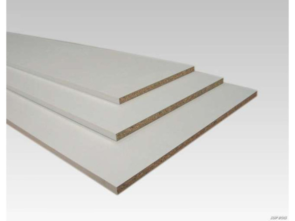 TABLETTE MELAMINEE BLANCHE 200X30CM  EPAISSEUR 16MM