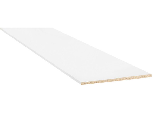 TABLETTE MELAMINEE BLANCHE 200X50CM EPAISSEUR 16MM