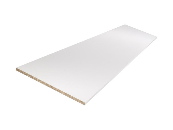 TABLETTE MELAMINEE 250X30CM EPAISSEUR 18MM BLANCHE