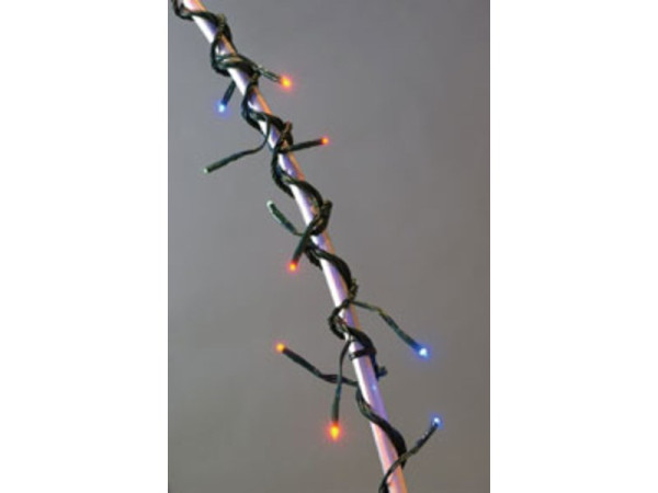 GUIRLANDE LUMINEUSE INT EXT FLICKER 192LED MULTICOLORE CABLE VERT 16M