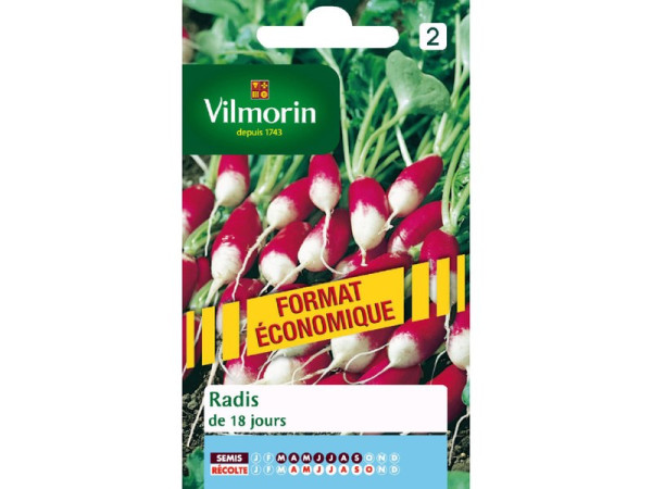 RADIS DE DIX HUIT JOURS FORMAT ECO SACHET SERIE 2 VILMORIN
