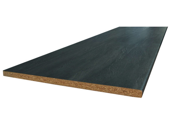 PLAN DE TRAVAIL STRATIFIE 1850X640X28MM ANTHRACITE BORDS DROITS